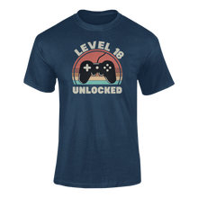 Load image into Gallery viewer, Level 18 Unlocked Birthday Gaming T-Shirtbirthday, birthday gift, Ladies, Mens, Unisex
