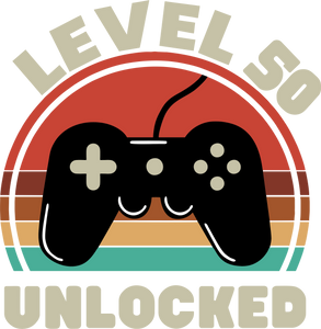 Level 50 unlocked Birthday T-Shirtbirthday, games, Ladies, Mens, Unisex