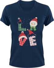 Load image into Gallery viewer, Love Christmas T-Shirtchristmas, Ladies, love, Mens, snow, Unisex
