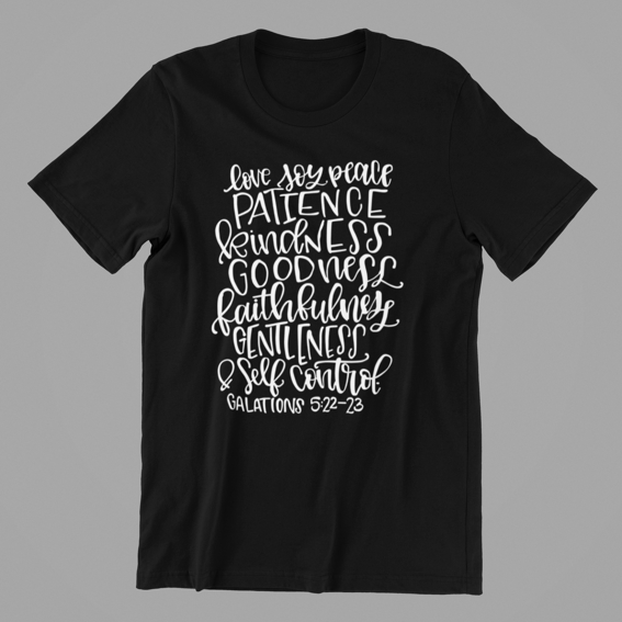 love joy peace patience T-shirtaunt, brother, christian, dad, girl, Ladies, Mens, mom, neice, nephew, sister, uncle, Unisex