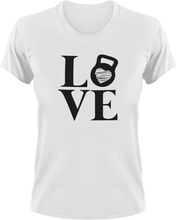 Load image into Gallery viewer, Love Weights T-Shirtgym, gymnast, gymnastics, Ladies, love, Mens, Unisex, weights
