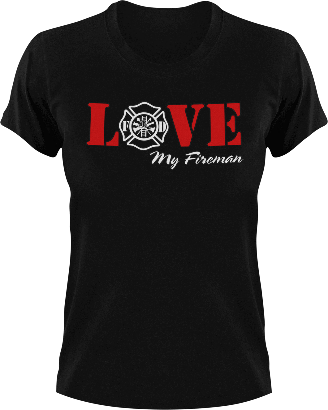 Love my fireman T-Shirtdad, fatherhood, Fathers day, fireman, Ladies, Mens, Unisex