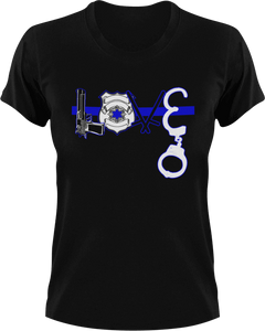 Love police T-ShirtLadies, love, Mens, police, Police Dog, Police Officer, Unisex