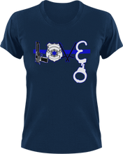Load image into Gallery viewer, Love police T-ShirtLadies, love, Mens, police, Police Dog, Police Officer, Unisex
