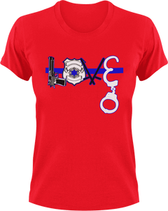 Love police T-ShirtLadies, love, Mens, police, Police Dog, Police Officer, Unisex