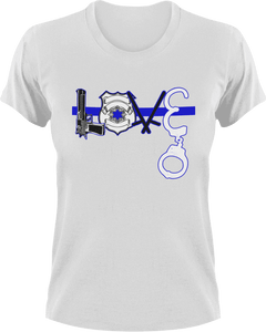 Love police T-ShirtLadies, love, Mens, police, Police Dog, Police Officer, Unisex