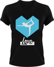 Load image into Gallery viewer, Love Yoga T-Shirtaerial yoga, hot yoga, Ladies, love, Mens, Unisex, yoga
