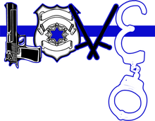 Load image into Gallery viewer, Love police T-ShirtLadies, love, Mens, police, Police Dog, Police Officer, Unisex
