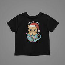 Load image into Gallery viewer, Meowy Catmus Kids T-Shirtanimal, animals, boy, cat, christmas, girl, kids, Merry Christmas, neice, nephew
