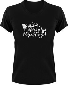 Merry Christmas 2 T-Shirtchristmas, Ladies, Mens, Merry Christmas, snow, Unisex