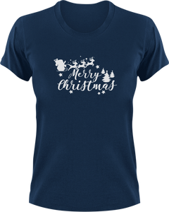 Merry Christmas 2 T-Shirtchristmas, Ladies, Mens, Merry Christmas, snow, Unisex