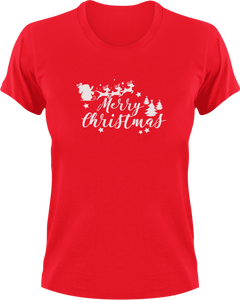 Merry Christmas 2 T-Shirtchristmas, Ladies, Mens, Merry Christmas, snow, Unisex