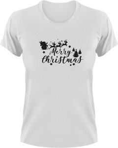 Merry Christmas 2 T-Shirtchristmas, Ladies, Mens, Merry Christmas, snow, Unisex