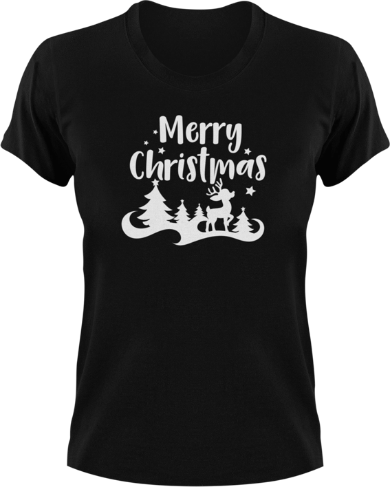 Merry Christmas T-Shirtchristmas, Ladies, Mens, Merry Christmas, snow, Unisex