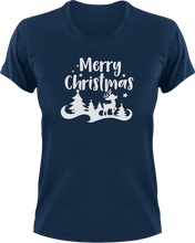 Load image into Gallery viewer, Merry Christmas T-Shirtchristmas, Ladies, Mens, Merry Christmas, snow, Unisex
