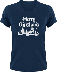 Merry Christmas T-Shirtchristmas, Ladies, Mens, Merry Christmas, snow, Unisex