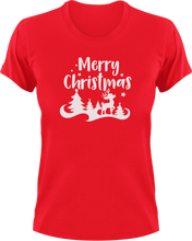 Load image into Gallery viewer, Merry Christmas T-Shirtchristmas, Ladies, Mens, Merry Christmas, snow, Unisex
