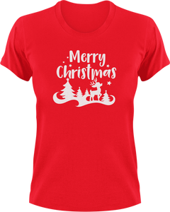 Merry Christmas T-Shirtchristmas, Ladies, Mens, Merry Christmas, snow, Unisex