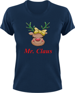 Mr. Claus Christmas Reindeer T-Shirtanimal, animals, christmas, Ladies, Mens, Merry Christmas, reindeer, Unisex