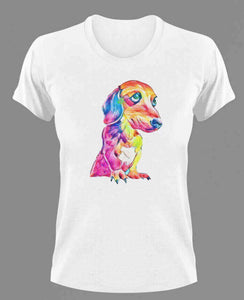 Multicolor Dachshund T-Shirtanimals, dog, Ladies, Mens, pets, Unisex