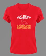 Load image into Gallery viewer, My Best Friend Is A Labrador Retriever T-Shirtanimals, dog, Ladies, Mens, Unisex
