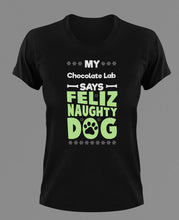 Load image into Gallery viewer, My Chocolate Lab Says T-Shirtanimals, dog, Ladies, Mens, Unisex
