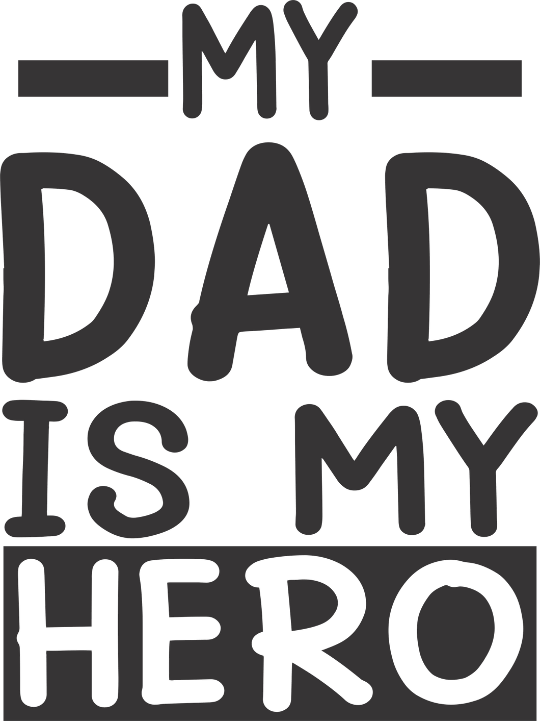 My dad is my hero T-Shirtdad, Fathers day, funny, Ladies, Mens, superhero, Unisex
