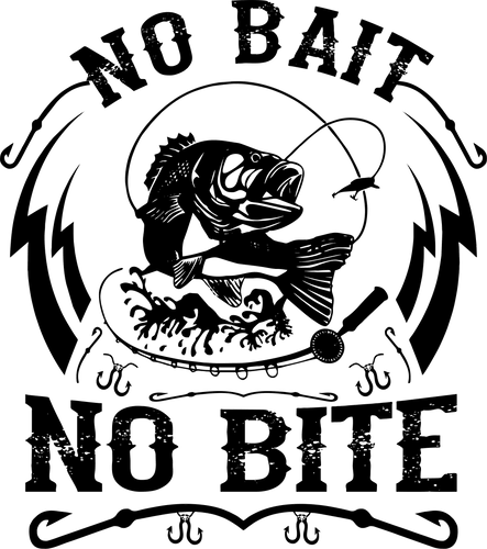 No bait no bite T-Shirtdad, Dad Jokes, Fathers day, fishing, Ladies, Mens, Unisex