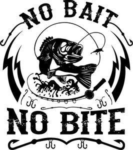 No bait no bite T-Shirtdad, Dad Jokes, Fathers day, fishing, Ladies, Mens, Unisex