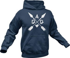 Norse Arrow dad printed on a navy T-Shirt