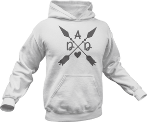 Norse Arrow dad printed on a white T-Shirt