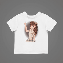 Load image into Gallery viewer, Over Here Boys Kids T-Shirtboy, dog, dyzynu, girl, kids, neice, nephew

