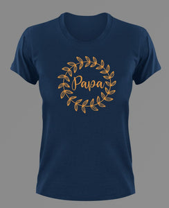 Papa with leave ring T-Shirtdad, Fathers day, funny, grandpa, Ladies, Leaf ring, Mens, Unisex