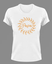 Load image into Gallery viewer, Papa with leave ring T-Shirtdad, Fathers day, funny, grandpa, Ladies, Leaf ring, Mens, Unisex
