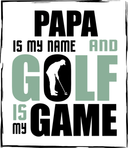 Papa is my name and golf is my game T-Shirtdad, Dad Jokes, funny, golf, golfer, Ladies, Mens, Unisex