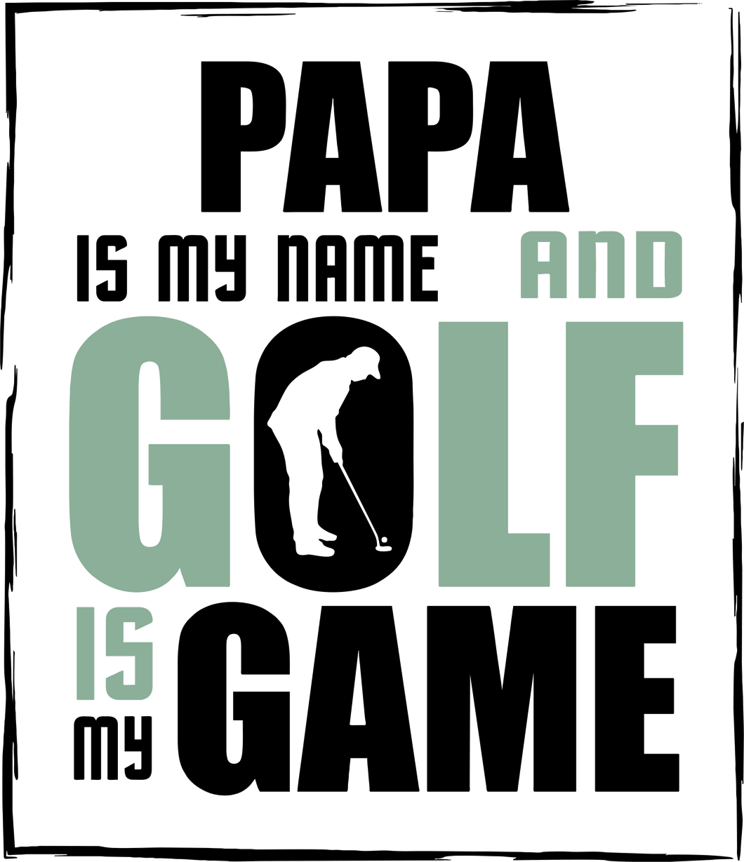 Papa is my name and golf is my game T-Shirtdad, Dad Jokes, funny, golf, golfer, Ladies, Mens, Unisex
