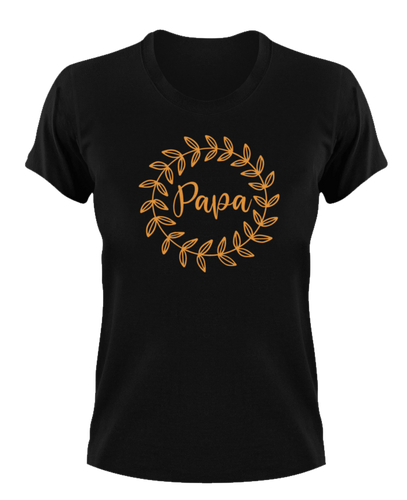 Papa with leave ring T-Shirtdad, Fathers day, funny, grandpa, Ladies, Leaf ring, Mens, Unisex