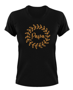Papa with leave ring T-Shirtdad, Fathers day, funny, grandpa, Ladies, Leaf ring, Mens, Unisex
