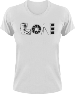 Photography Love T-Shirtcamera, Ladies, love, Mens, photographer, photography, Unisex