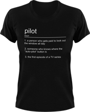 Load image into Gallery viewer, Pilot T-Shirtairplane, job, Ladies, Mens, noun, pilot, Unisex
