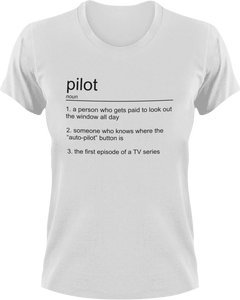Pilot T-Shirtairplane, job, Ladies, Mens, noun, pilot, Unisex
