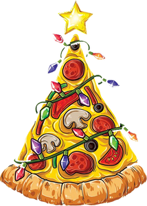 Pizza Slice Christmas Tree T-shirt for kidsboy, brother, christmas, family, funny, girl, kids, neice, nephew, pizza, sarcastic, sister, Unisex
