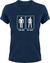 Load image into Gallery viewer, My Man Your Man Police Officer T-Shirtcouple, couples, Ladies, Mens, police, Police Dog, police mom, Police Officer, Unisex
