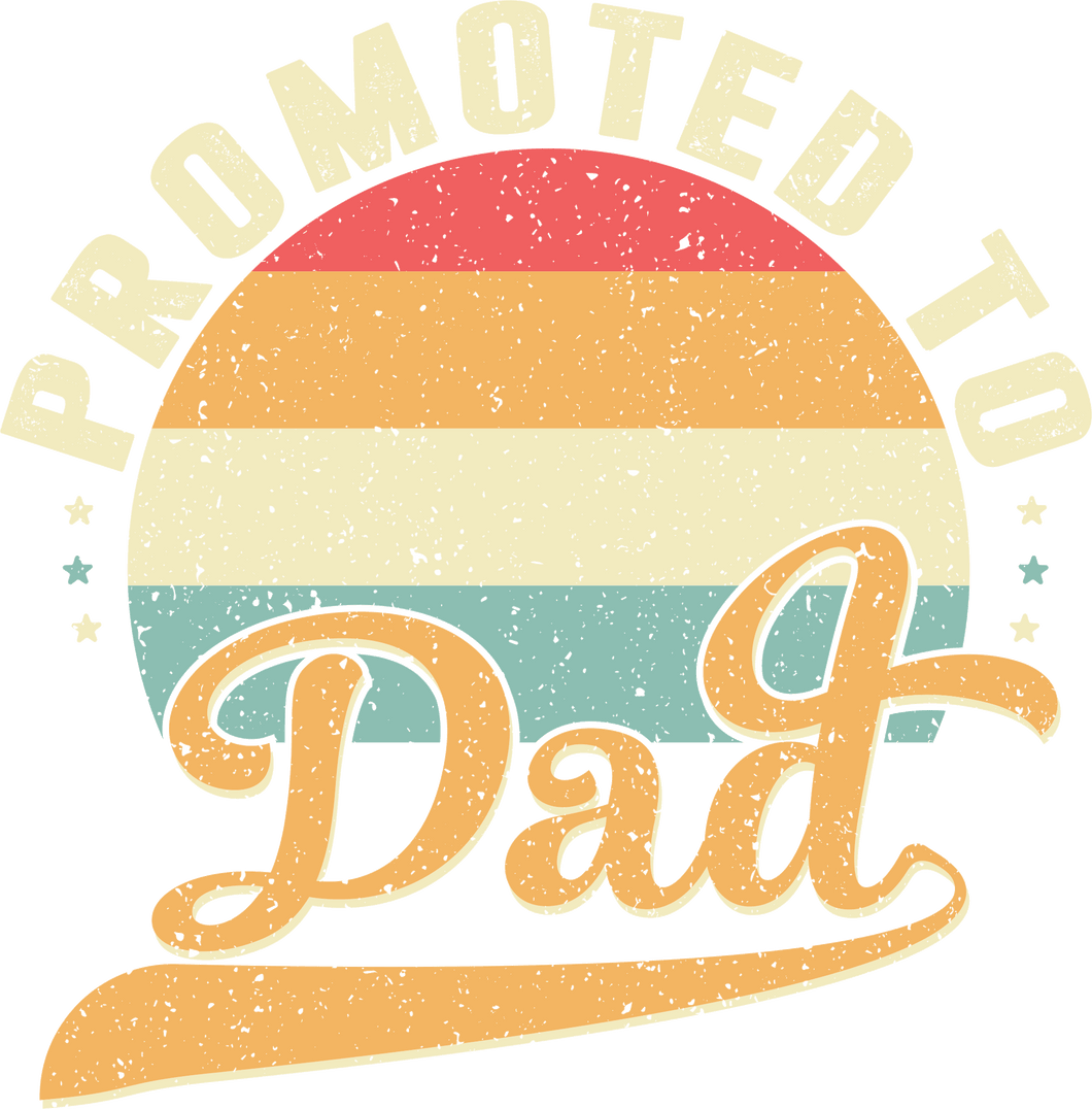 Promoted to dad T-Shirtdad, Fathers day, funny, Ladies, Mens, Unisex