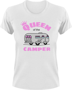 Queen of the camper T-Shirtcamping, Ladies, Mens, pink, queen, Unisex