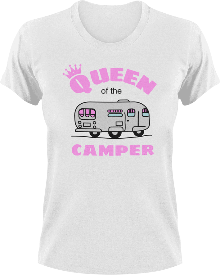 Queen of the camper T-Shirtcamping, Ladies, Mens, pink, queen, Unisex
