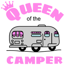 Load image into Gallery viewer, Queen of the camper T-Shirtcamping, Ladies, Mens, pink, queen, Unisex
