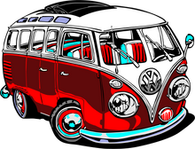 Load image into Gallery viewer, Red VW Bus Tshirt
