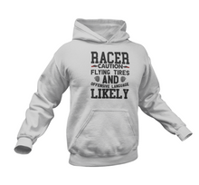 Load image into Gallery viewer, Racer Caution Flying Tires Hoodie
