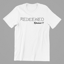 Load image into Gallery viewer, Redeemed T-shirtchristian, cross, Ladies, Mens, motivation, prayer, Unisex
